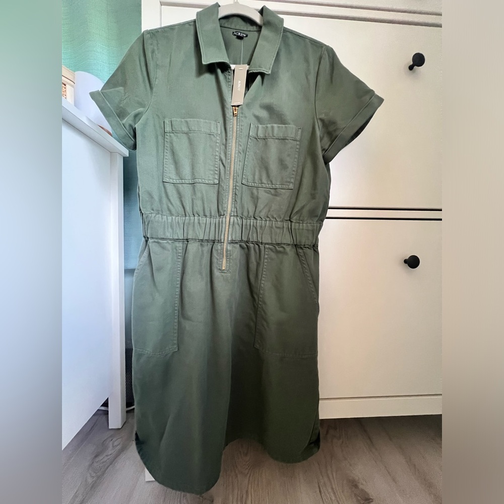 Jcrew green dress